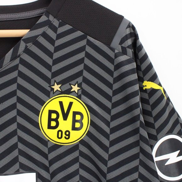 PUMA X Borussia Dortmund Jersey 2021-22 Mens Black Authentic Away Soccer 2XL - Picture 6 of 10